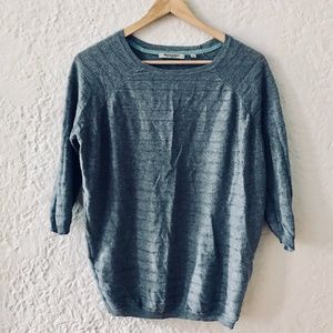 BROADWAY FASHION Gray Knit Lightweight Sweater M